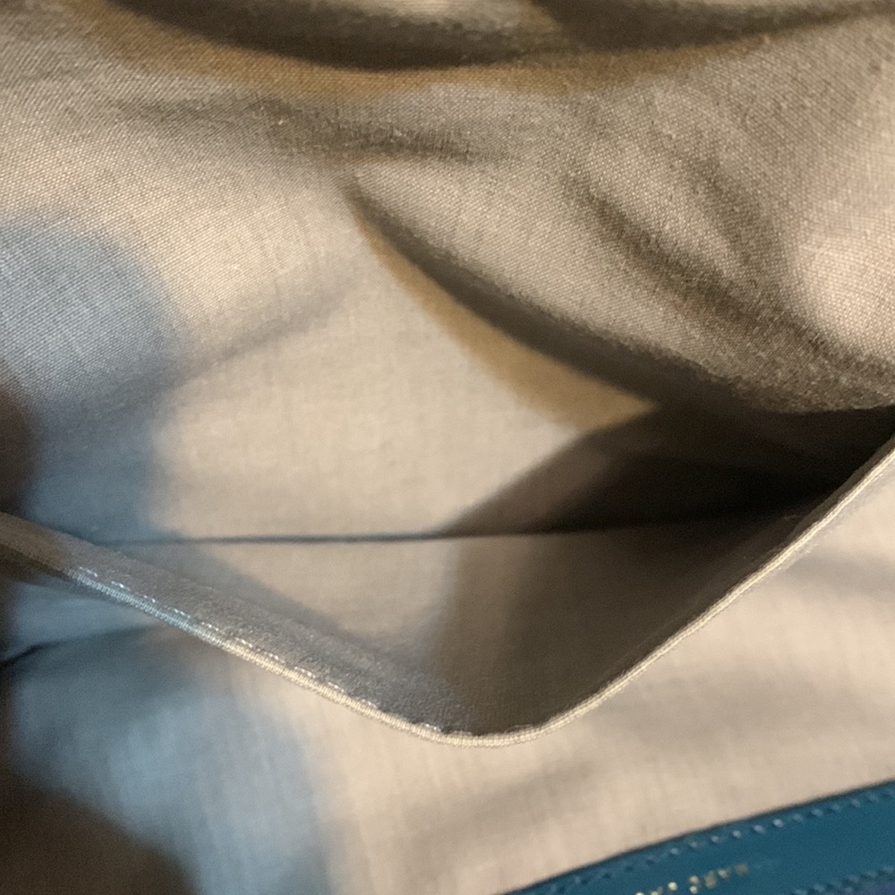 Large Marc Jacobs - Teal Color Leather Purse Hand/Shoulder Bag - Picture 14 of 15